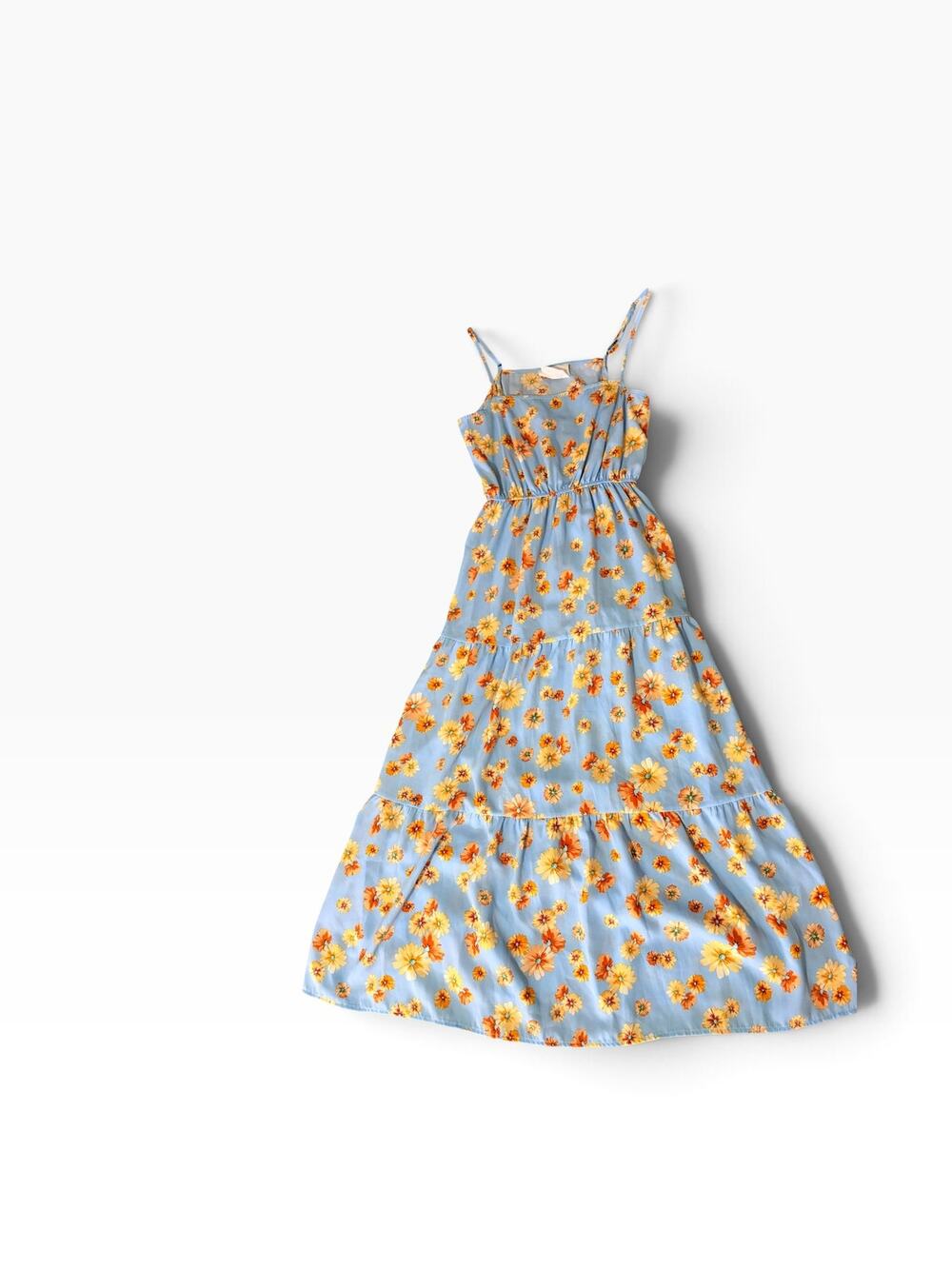 Sadie & Sage Blue Floral Tiered Maxi Dress